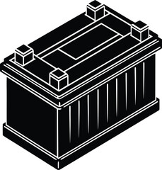 Electric Car battery module silhouette