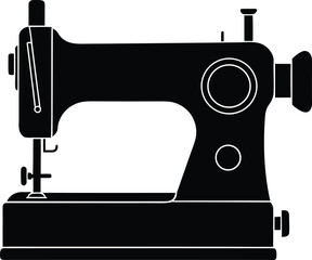 Electric sewing machine silhouette