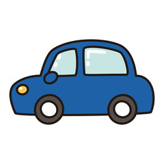 シンプルな青い車