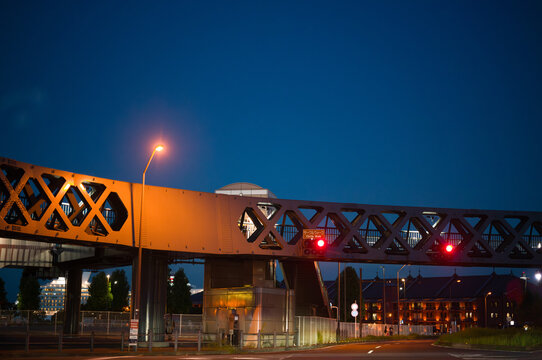 Yokohama Night Walkway and Red Brick Warehouse &ndash; Japan