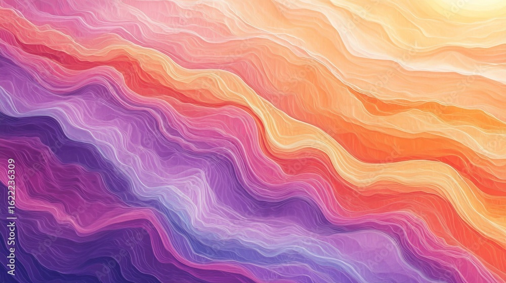 Canvas Prints a stunning wave of colors flows gracefully across the canvas. abstract shapes dance in harmony. this