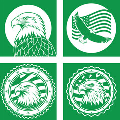A Patriotic Collection of Eagle Emblems American Symbolism in Vector Graphics