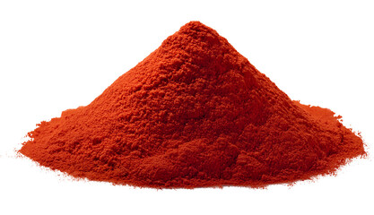 Pile of paprika peppers isolated on background