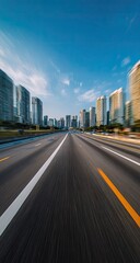 Obraz premium Urban highway vista, motion blur