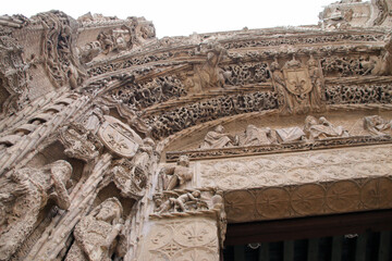 Naklejka premium gate of the san gregorio college in valladolid in spain 