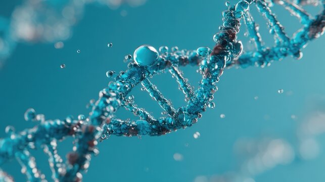 DNA Helix in Water Molecules