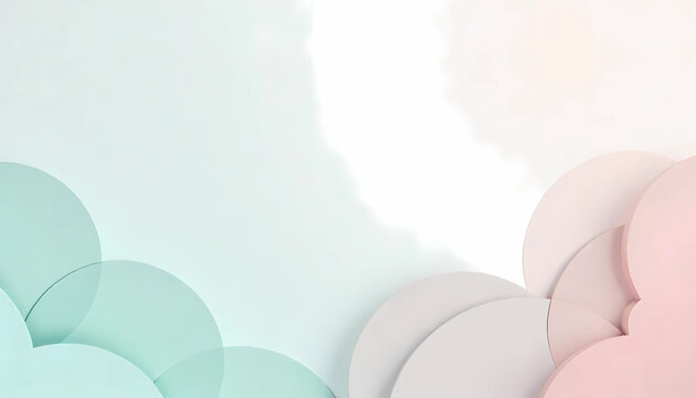 pink paper background with copy space, Minimalist Abstract Background with Soft Green Gradients