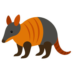 Modern Armadillo Vector Style on White