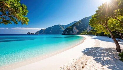 Relaxing beach day experience stunning coastal landscape vacation destination tropical paradise aerial view serenity and adventure