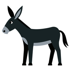 Modern Donkey Vector Style on White