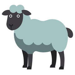 Modern Sheep Vector Style on White