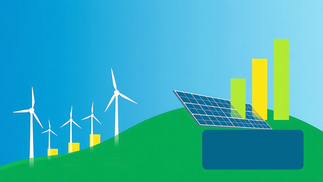 sustainability energy goals wind turbines and solar panels