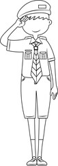 Boy Scout Illustration Coloring Page