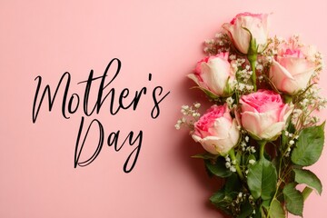Mother's Day Card with Pink Roses