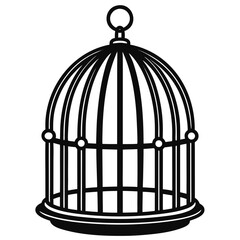 gold cage with clipping path