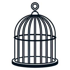 golden cage with bird cage