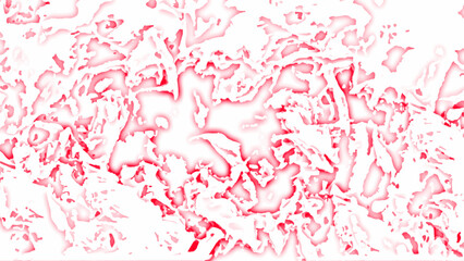 Abstract texture with a soft white background scattered with delicate, irregular pink and red organic blotches. Airy, light, and slightly chaotic, with a focus on transparency and fluid distribution