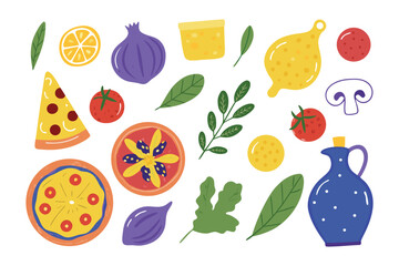 A Colorful Culinary Collection: A vibrant assortment of fresh, appetizing food items comes together. Showcasing the essence of delicious ingredients and culinary creativity.