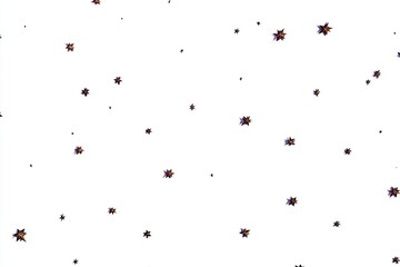 Scattered brown stars on a white background