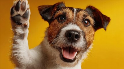 Obraz premium Cheerful Jack Russell Terrier Portrait – Capturing the Joyful Essence of a Beloved Pet in Stunning Advertising Photography