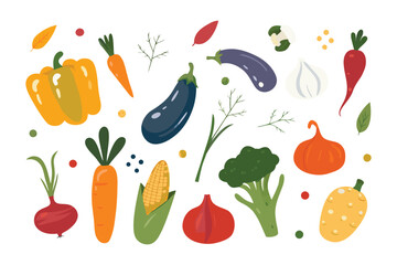 Harvest Bounty: A vibrant medley of fresh, seasonal vegetables artfully arranged, showcasing nature's colorful offerings.