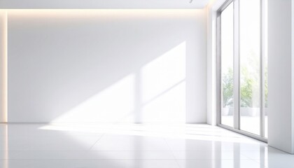 Minimalist interior design showcase modern living space image bright environment wide-angle view aesthetics and tranquility