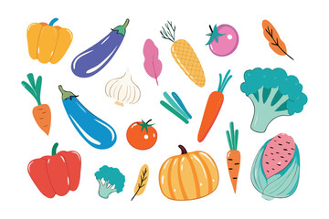 Vibrant Vegetable Symphony: An artistic depiction of colorful and fresh assortment of raw vegetables