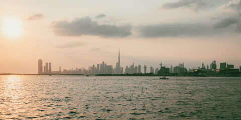 Fototapeta premium Visionary Dubai Skyline, Dubai D33 Agenda, Dubai 2040 vision stock image, Dubai skyline Real estate background, 4k wallpaper