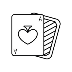 blackjack lineal icon with white background vector stock illustration