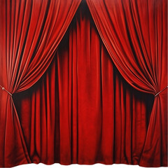 red velvet curtain