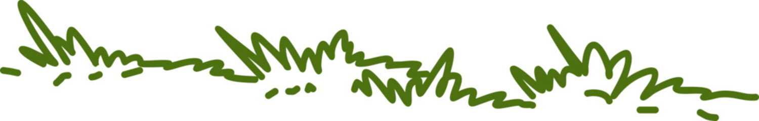 Fototapeta premium Grass Line Doodle