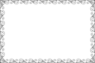 Simple Black Unique Frame, with White Background, Unique Frame, Border Frame, Unique Stylish Frame