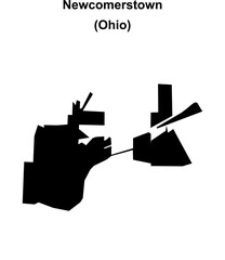 Newcomerstown (Ohio) blank outline map