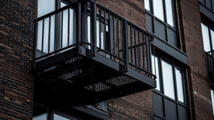 Obraz premium A balcony on a building.