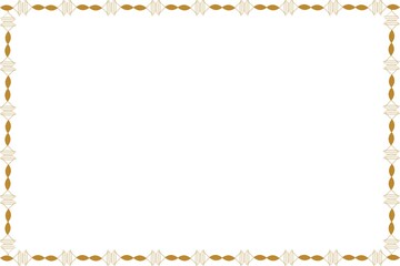 Golden Unique Frame, with White Background, Border Frame, Photo Frame, Unique Stylish Frame, Golden Fast Color