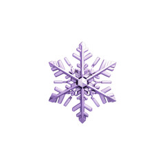 Symmetrical pink Snowflake - Icy Crystal Icon for Design