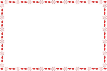 Obraz premium Simple Red Unique Frame, with White Background, Border Frame, Photo Frame, Unique Stylish Frame