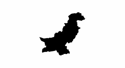 Pakistan Map Silhouette