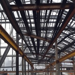 Modern Architectural Metal Structure: A Complex and Intriguing Industrial Design