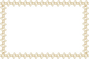 Simple Golden Frame, with White Background, Border Frame, Photo Frame, Unique Frame