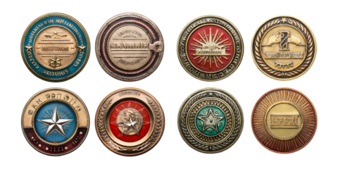 Decorative Medals with Unique Designs and Colors
