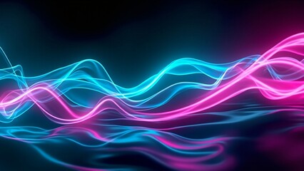 Elegant 3D abstract background with flowing wave curves in blue and purple tones, smooth gradients, soft glow, and futuristic reflections. Perfect for tech wallpaper, UI design, or digital branding.