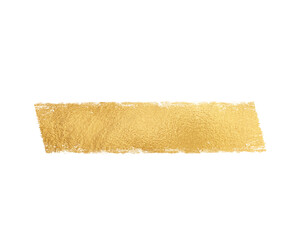 Gold paint brush stroke