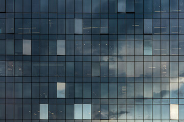 Reflections of Clouds in an Office Building in Buckhead, Atlanta