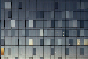 Reflection of Sunset in an Office Building in Buckhead, Atlanta,