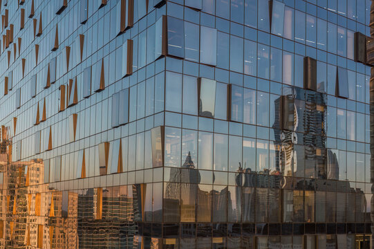 Reflection of Skyline of Buckhead, Georgia in an Office Building