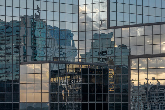 Reflections in an Office Building in Buckhead, Atlanta, Georgia