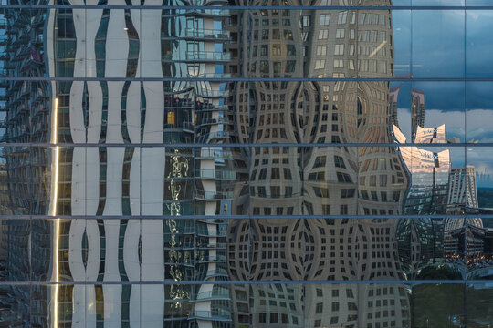 Reflections in the Windows of a Skyscraper in Buckhead, Atlanta,