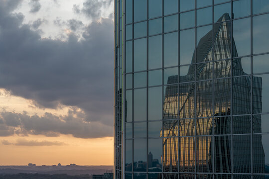 Window Reflections on a Office Building in Buckhead Atlanta, Geo