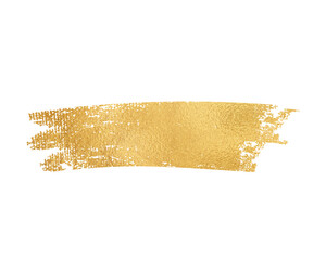 Gold paint brush stroke